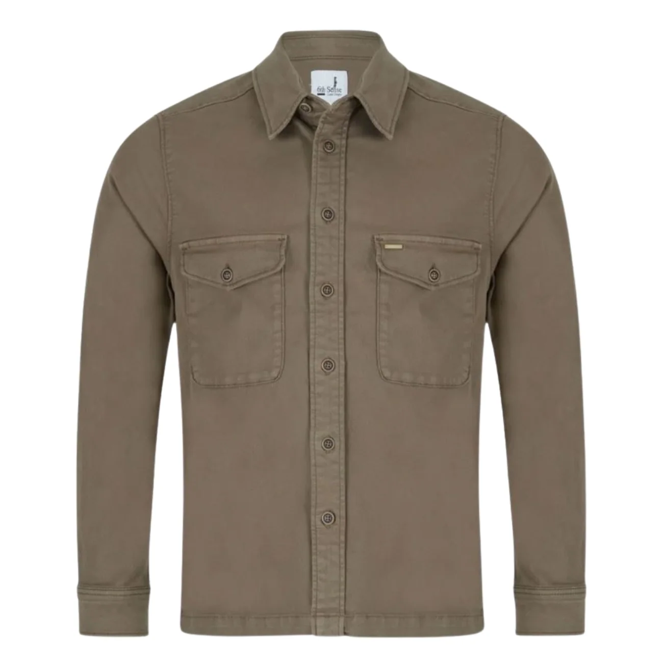 6th Sense Overshirt - Dark Khaki - L