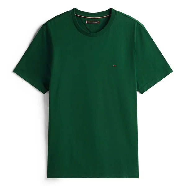 Tommy Hilfiger Flag Embroidery Crew Neck T-Shirt - Green - M