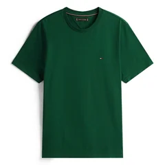 Tommy Hilfiger Flag Embroidery Crew Neck T-Shirt - Green - M