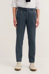 Bugatti Flexcity Pleated Trousers - Navy - 32/32