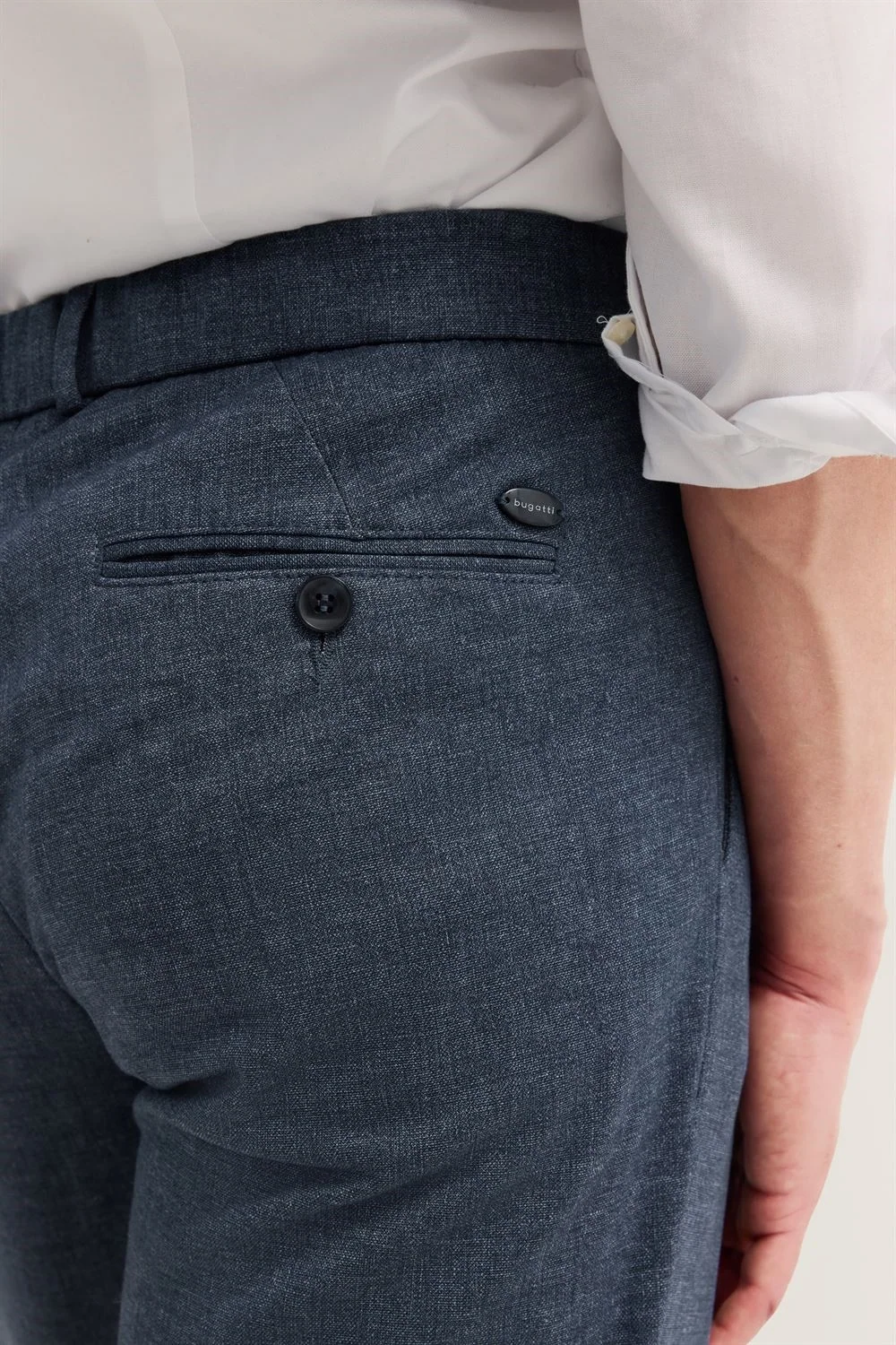 Bugatti Flexcity Pleated Trousers - Navy - 32/32