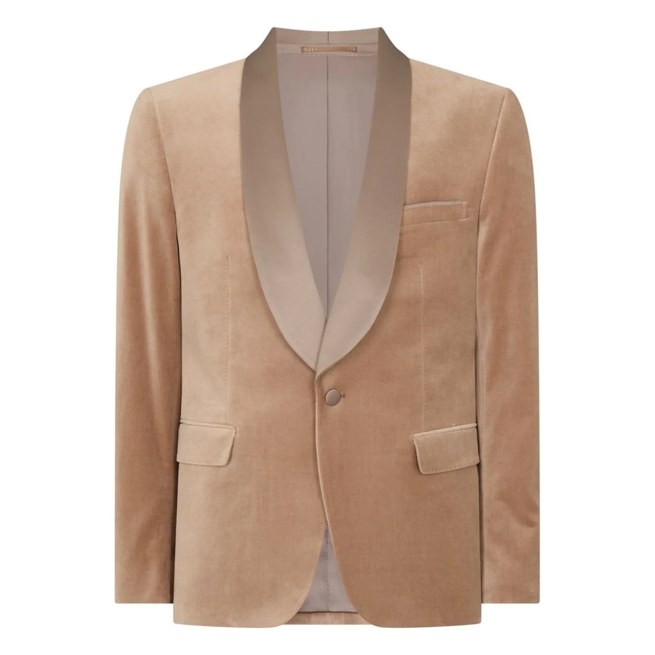 Remus Uomo Romeo Slim Fit Velvet Dinner Jacket - Beige - 44R