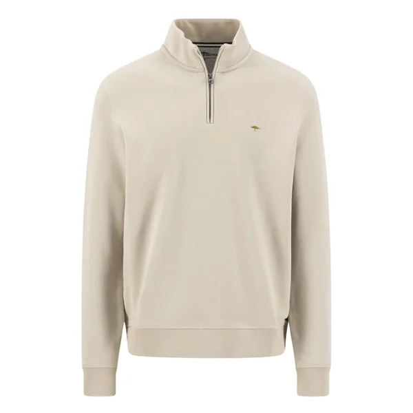 Fynch Hatton Troyer Zip Sweatshirt - Beige - 2XL