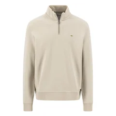 Fynch Hatton Troyer Zip Sweatshirt - Beige - 2XL