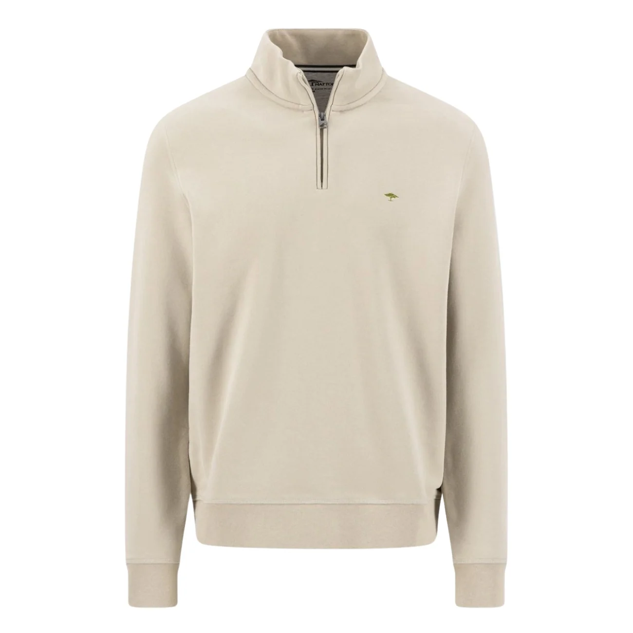 Fynch Hatton Troyer Zip Sweatshirt - Beige - 2XL