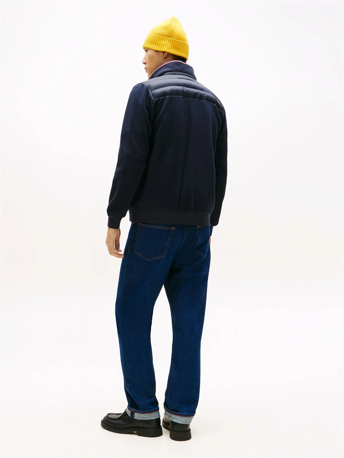Tommy Hilfiger Quilted Zip-Thru Sweatshirt - Navy - XL