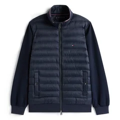 Tommy Hilfiger Quilted Zip-Thru Sweatshirt - Navy - XL