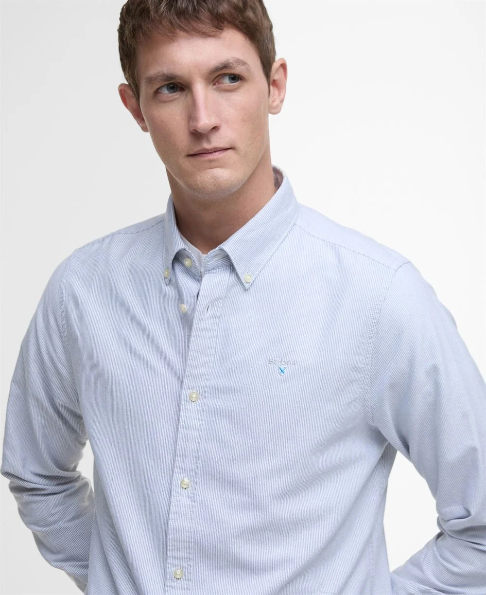 Barbour Striped Oxtown Tailored Shirt - Navy - L