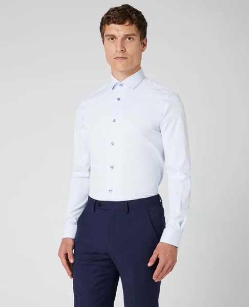 Remus Uomo Kirk Slim Fit Shirt - Blue - 15