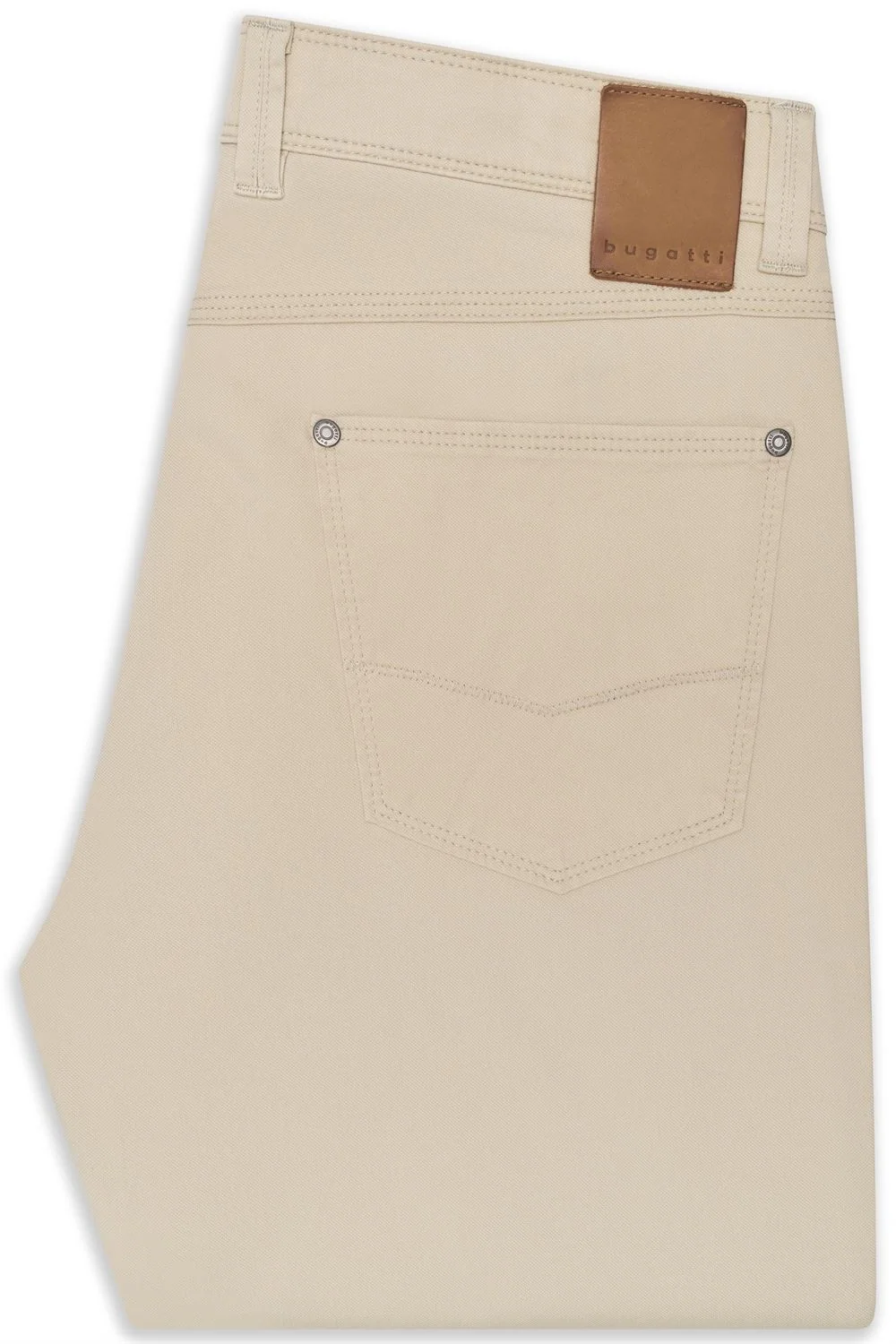 Bugatti Mens Casual 5 Pocket Trousers - Beige - 30/32