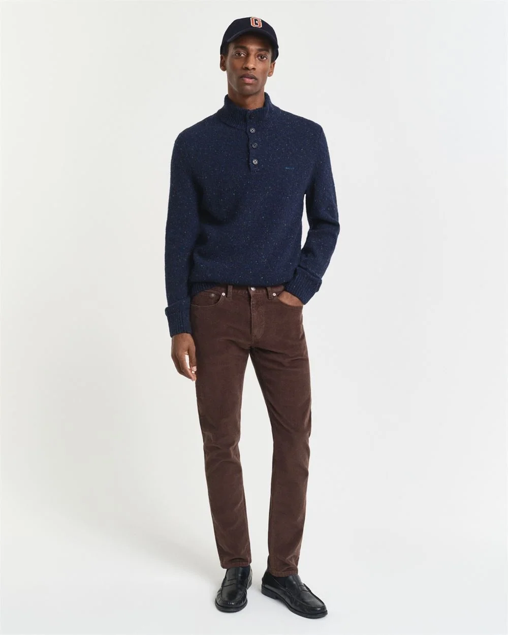 Gant Slim Fit Corduroy Jeans - Brown - 32/32