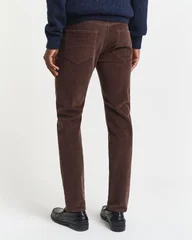 Gant Slim Fit Corduroy Jeans - Brown - 32/32