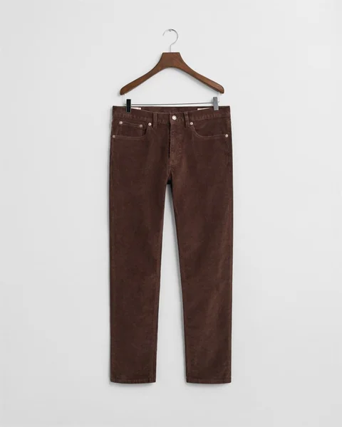 Gant Slim Fit Corduroy Jeans - Brown - 32/32