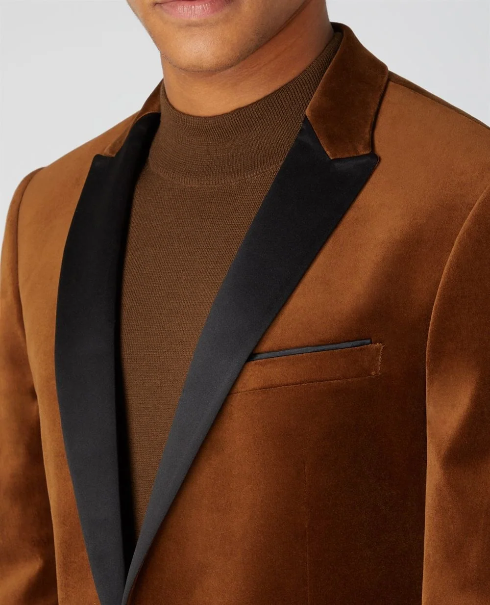 Remus Uomo Velvet Jacket - Tan - 46R