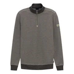 Bugatti Mens Texture 1/4 Zip Sweatshirt - Navy - XL
