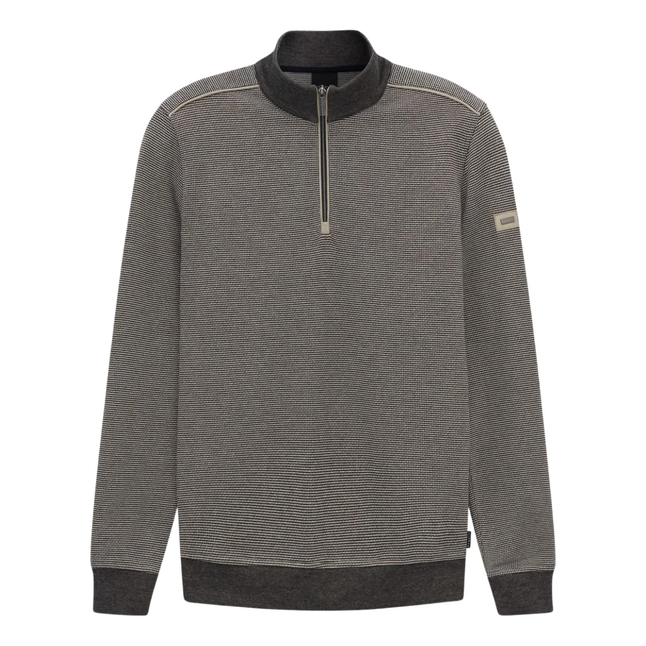 Bugatti Mens Texture 1/4 Zip Sweatshirt - Navy - XL