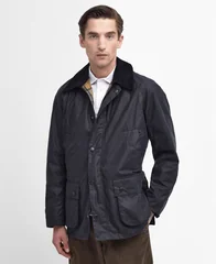Barbour Ashby Wax Jacket - Navy - S
