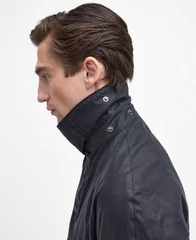Barbour Ashby Wax Jacket - Navy - S