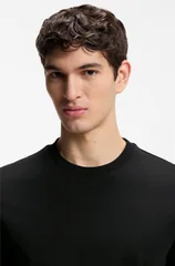 Boss Thompson Tipped Cotton-jersey T-shirt - Black - M