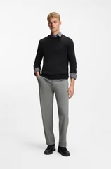 Boss Asac_C Knitted-Cotton Sweater - Black - L