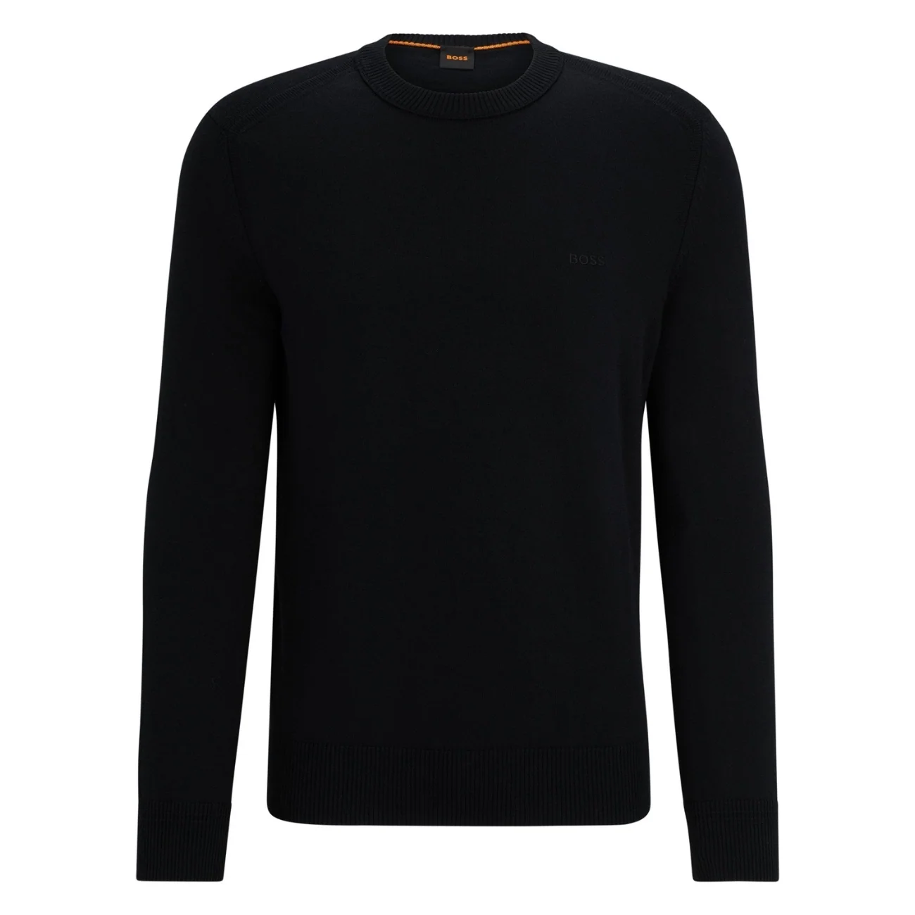 Boss Asac_C Knitted-Cotton Sweater - Black - L