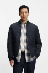 Boss C-Corle Quited Reversible Water-Repellent Jacket - Navy - 44