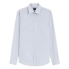 Boss H-Joe-K-C Print Italian-made Twill Shirt - Blue - 44