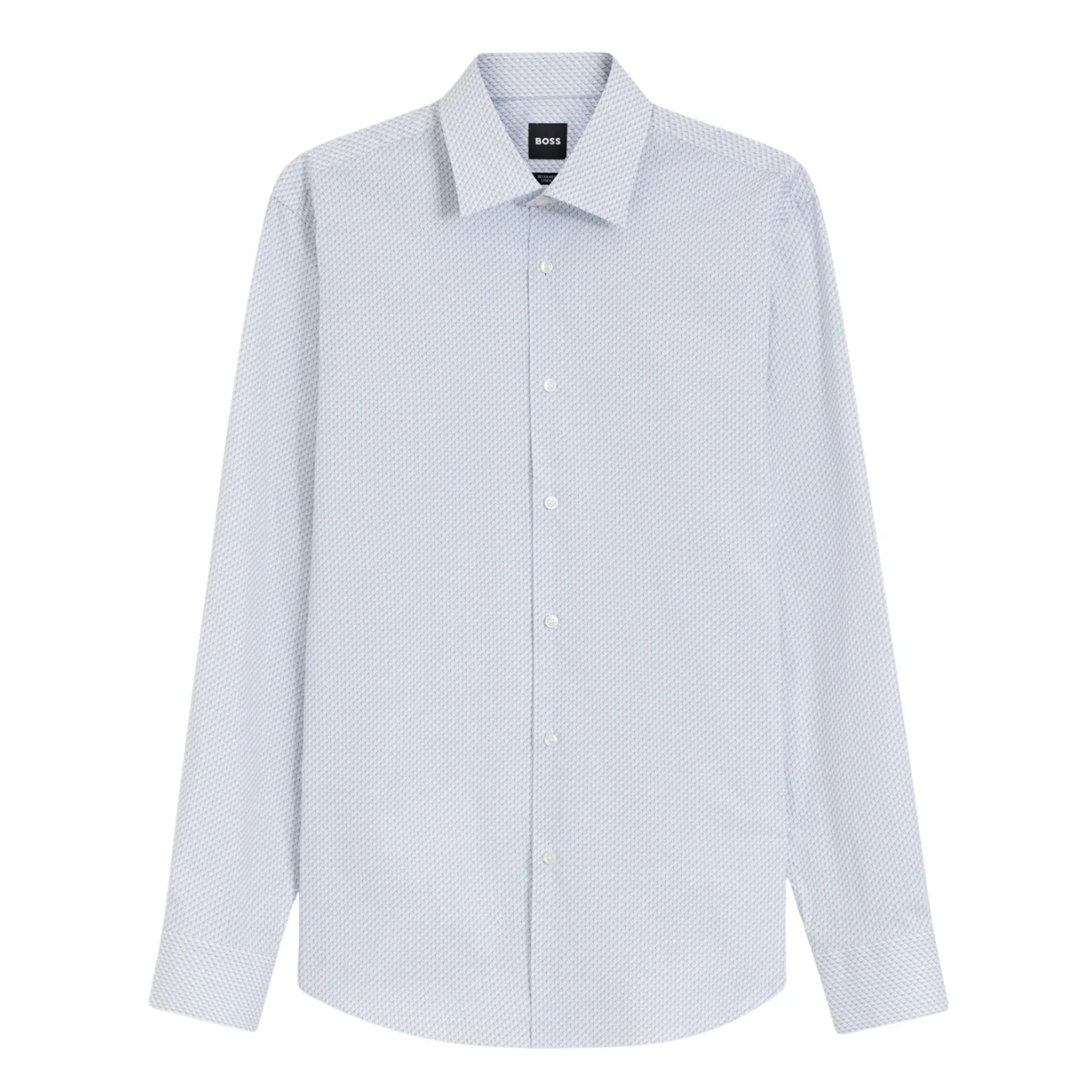 Boss H-Joe-K-C Print Italian-made Twill Shirt - Blue - 44