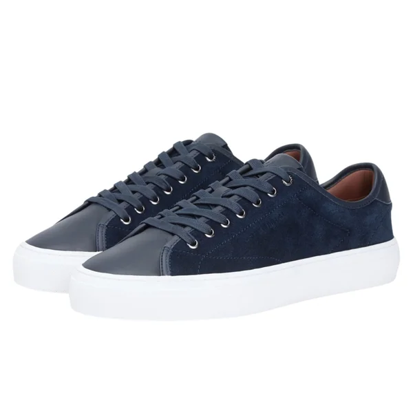 Tommy Hilfiger Premium Leather Cupsole Trainers - Navy - 43