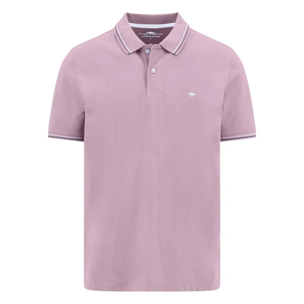 Fynch Hatton Contrast Tipping Polo Shirt - Magnolia - M