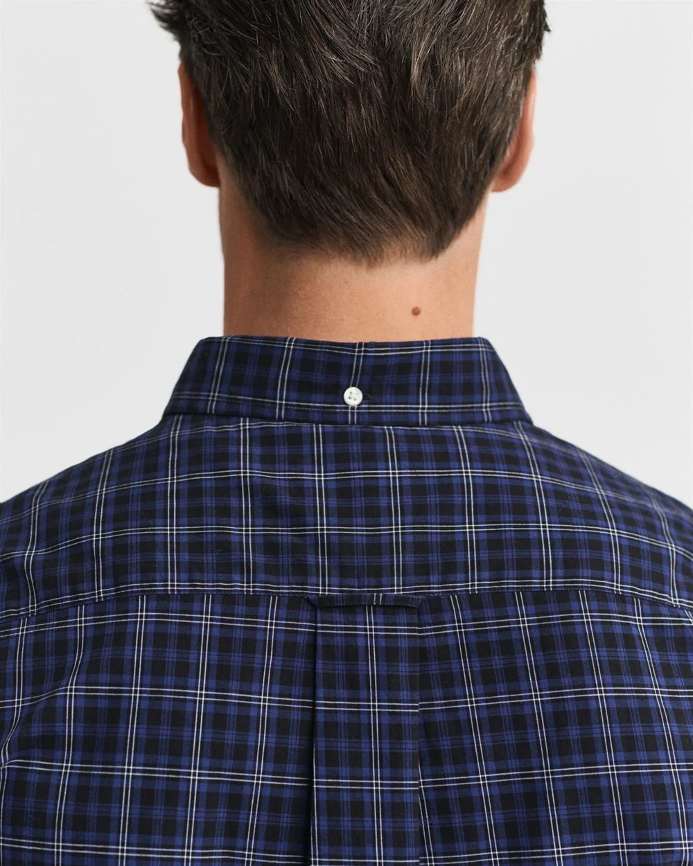 Gant Classic Poplin Check Shirt - Blue - M