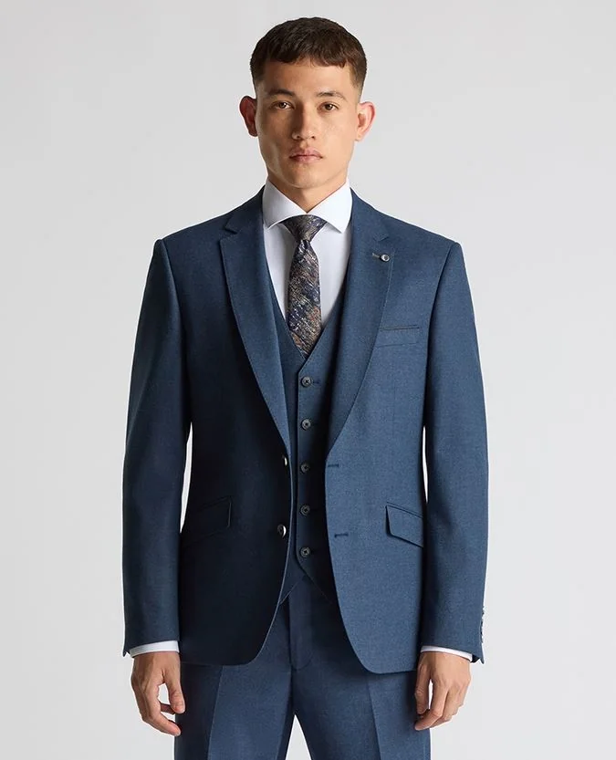 Remus Uomo Pablo Tapered Fit Stretch Jacket - Blue - 46S