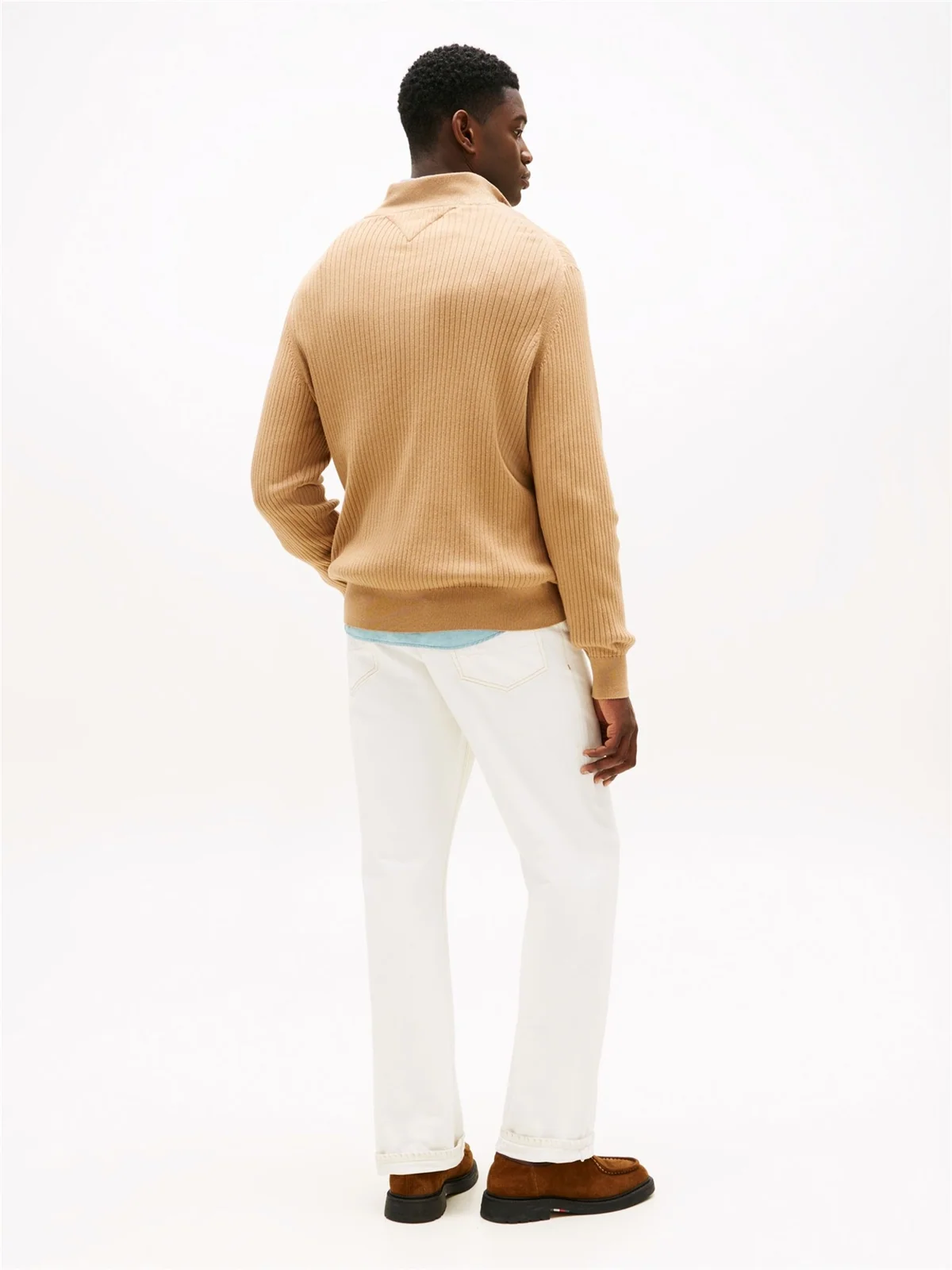 Tommy Hilfiger Quarter-Zip Jumper With Cashmere - Beige - 2XL