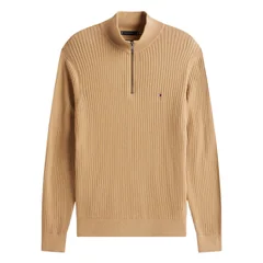 Tommy Hilfiger Quarter-Zip Jumper With Cashmere - Beige - 2XL
