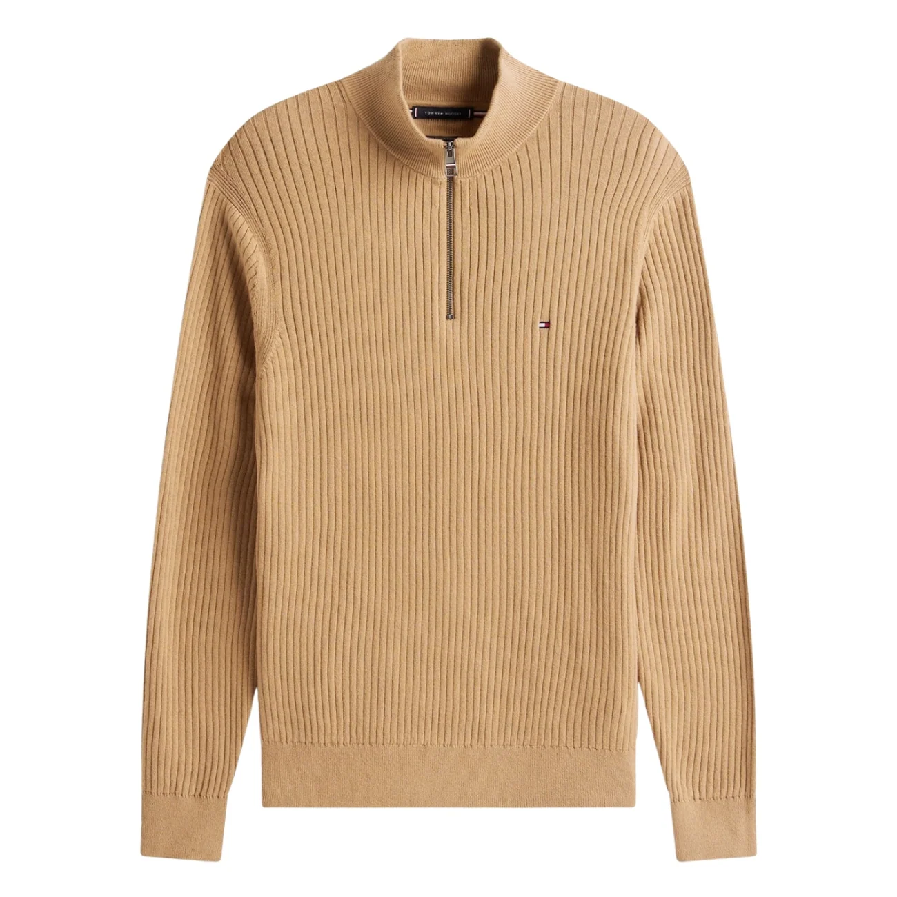 Tommy Hilfiger Quarter-Zip Jumper With Cashmere - Beige - 2XL