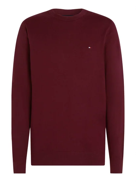 Tommy Hilfiger Crew Neck Jumper with Cashmere - Wine - L