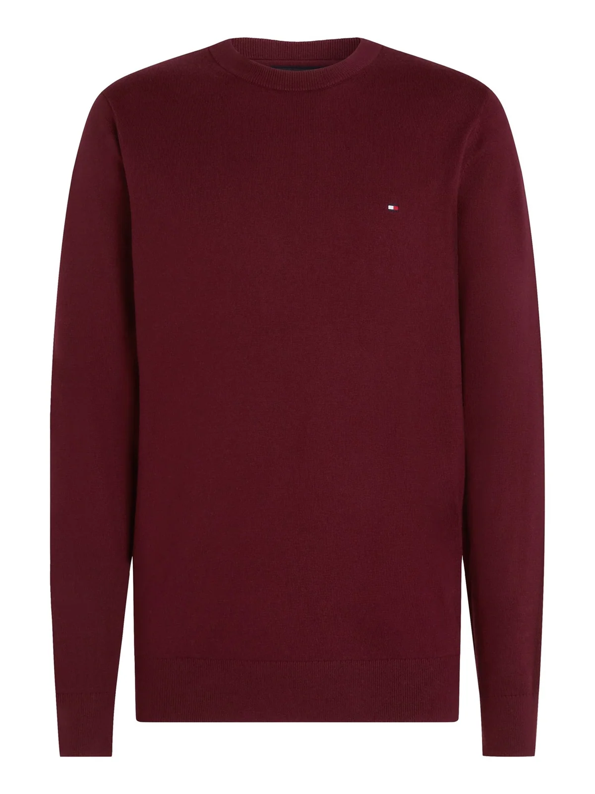 Tommy Hilfiger Crew Neck Jumper with Cashmere - Wine - L