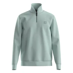 Boss Zetrust Cotton-Terry Half Zip Sweatshirt - Mint - M
