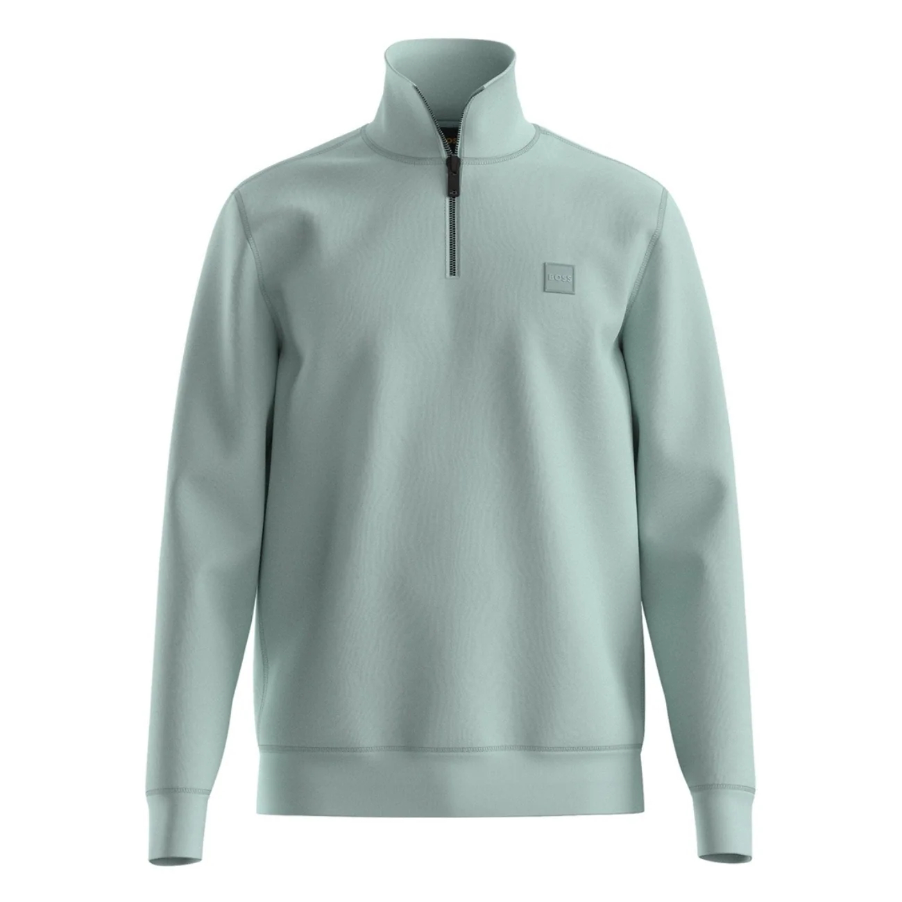 Boss Zetrust Cotton-Terry Half Zip Sweatshirt - Mint - M