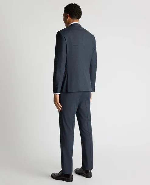 Remus Uomo Peppe Tapered Fit Linen-Blend Jacket - Navy - 40R
