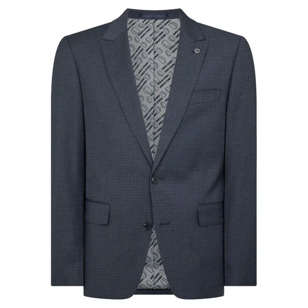 Remus Uomo Peppe Tapered Fit Linen-Blend Jacket - Navy - 40R