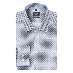 Olymp Olymp Printed Business Shirt - Blue - 16
