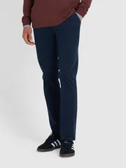 Farah Elm Slim Fit Twill Chino - Navy - 34/30