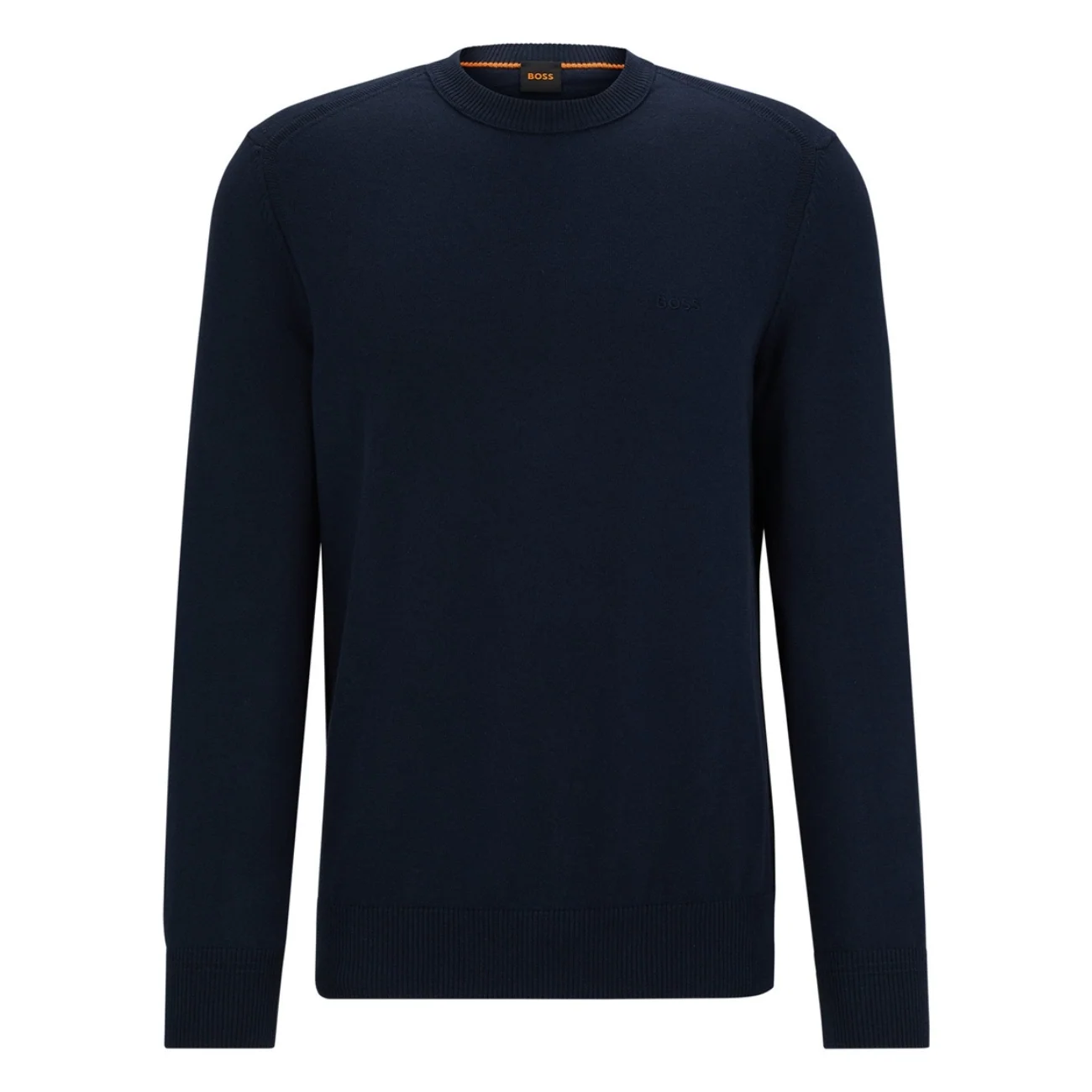 Boss Asac_C Knitted-Cotton Sweater - Navy - M