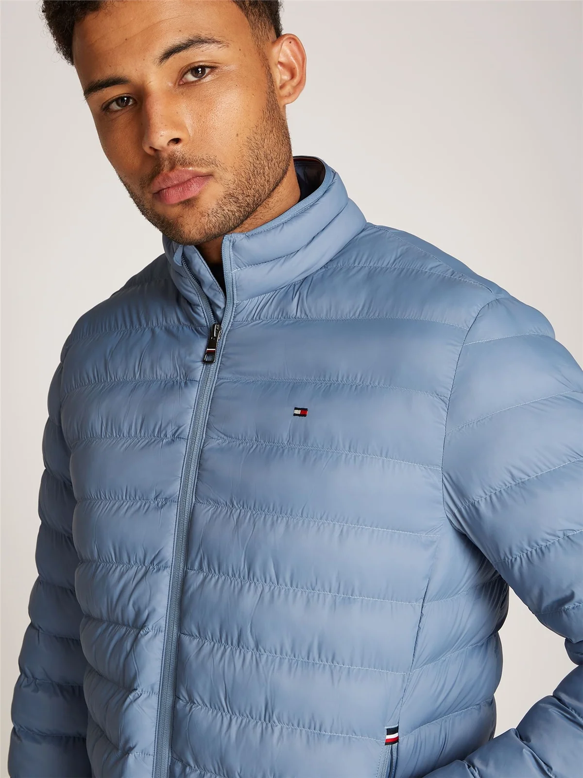 Tommy Hilfiger Packable Recycled Quilted Jacket - Sky Blue - M