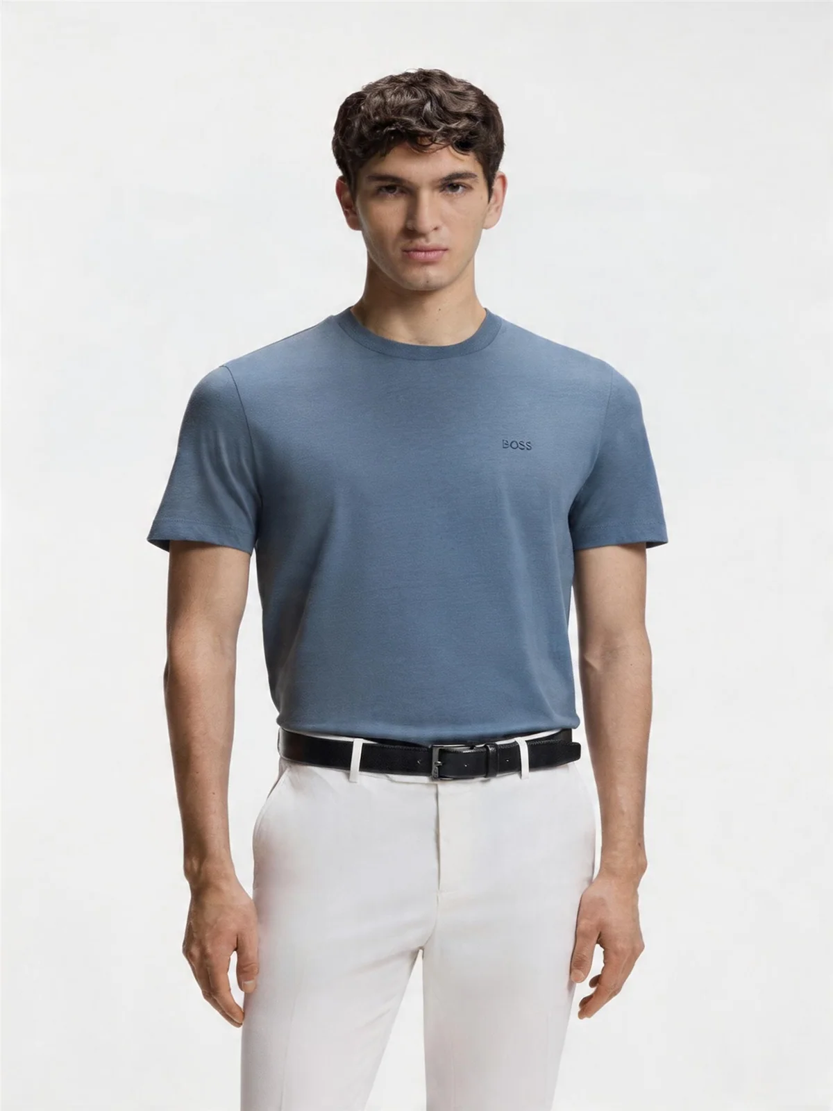 Boss Thompson Cotton-jersey T-shirt - Blue - S