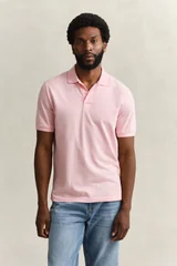 Gant 2 Tone Ss Polo Shirt - Pink - M
