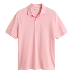 Gant 2 Tone Ss Polo Shirt - Pink - M