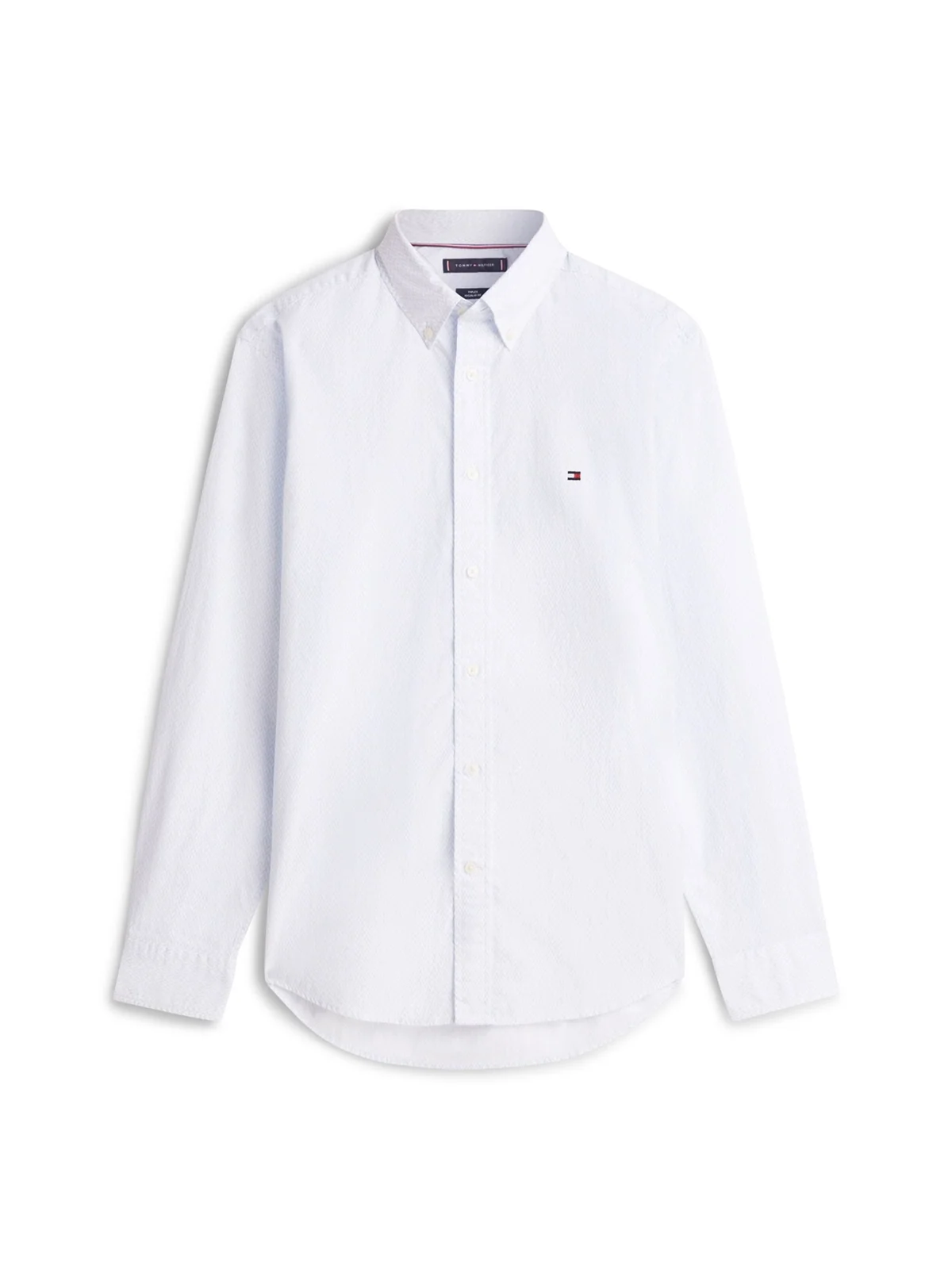 Tommy Hilfiger Flex Poplin Small Logo Shirt - Blue - L