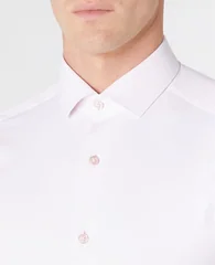 Remus Uomo Kirk Slim Fit Shirt - Light Pink - 15.5